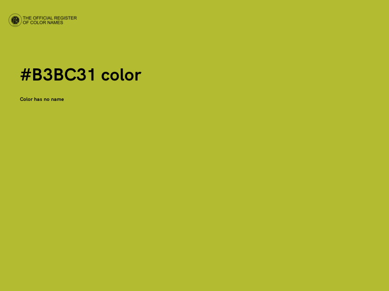 #B3BC31 color image