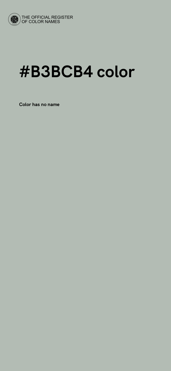 #B3BCB4 color image