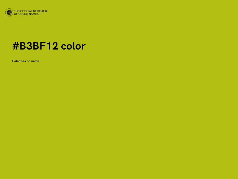 #B3BF12 color image