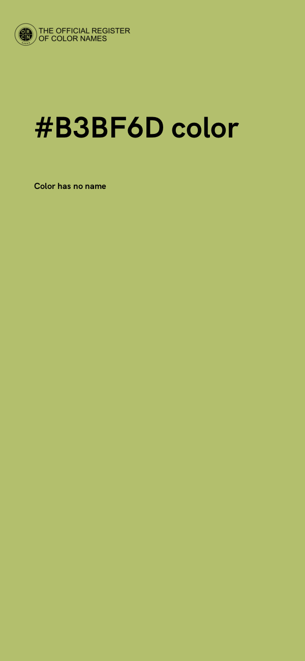 #B3BF6D color image