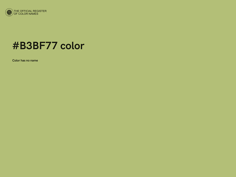 #B3BF77 color image