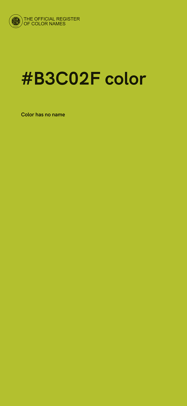 #B3C02F color image