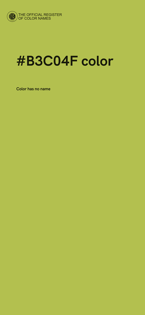 #B3C04F color image