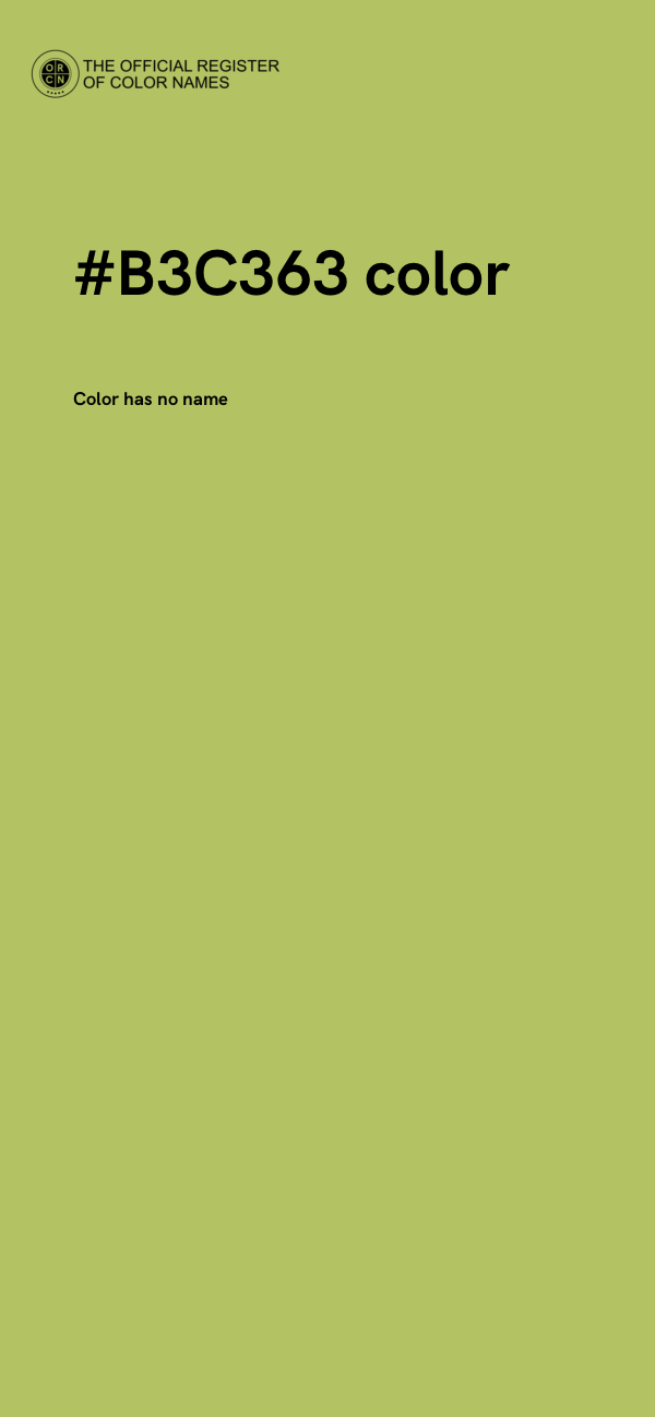 #B3C363 color image