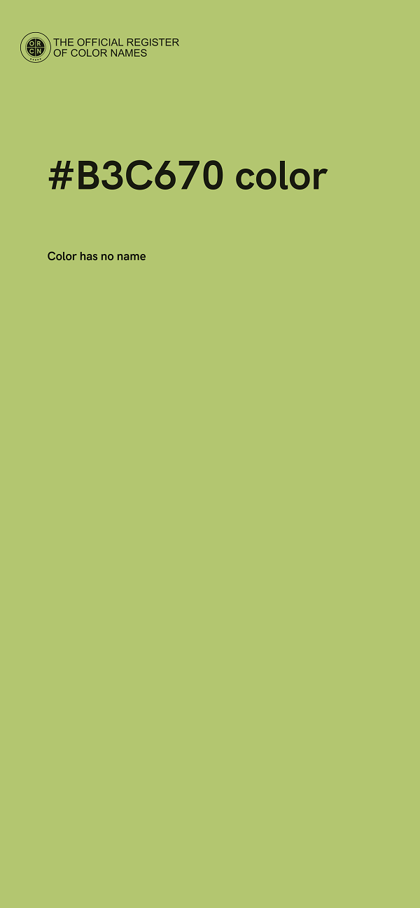 #B3C670 color image