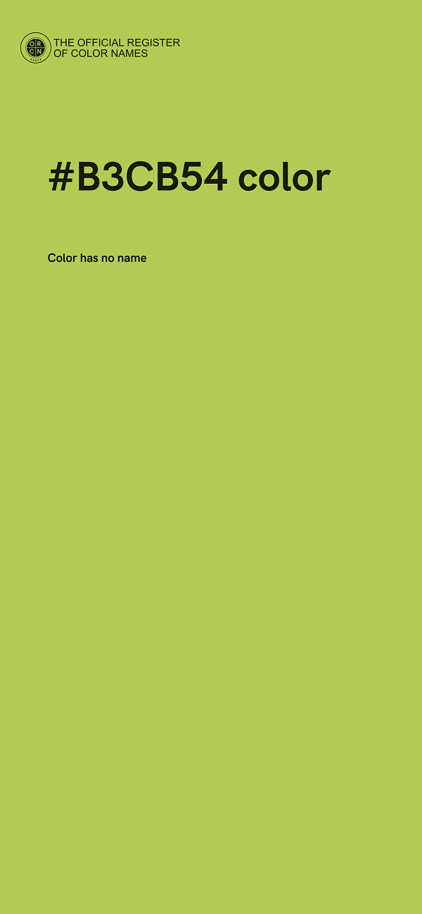 #B3CB54 color image