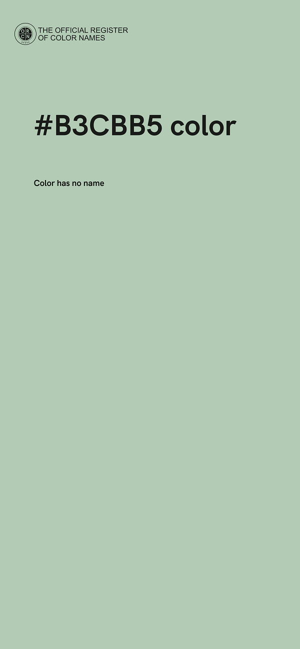#B3CBB5 color image