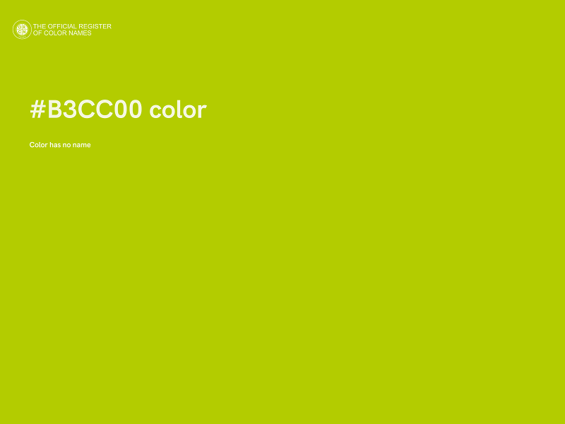 #B3CC00 color image