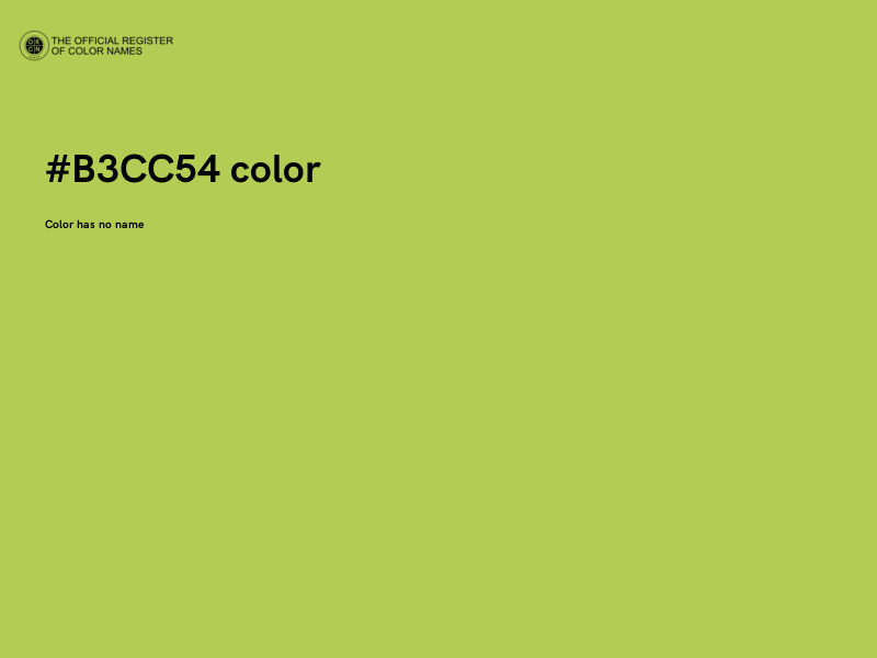 #B3CC54 color image