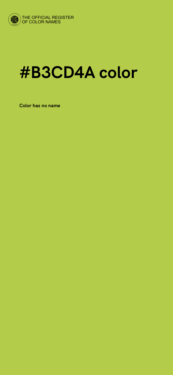 #B3CD4A color image
