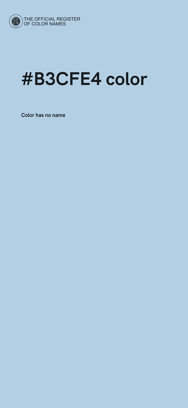 #B3CFE4 color image