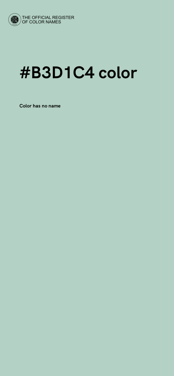 #B3D1C4 color image