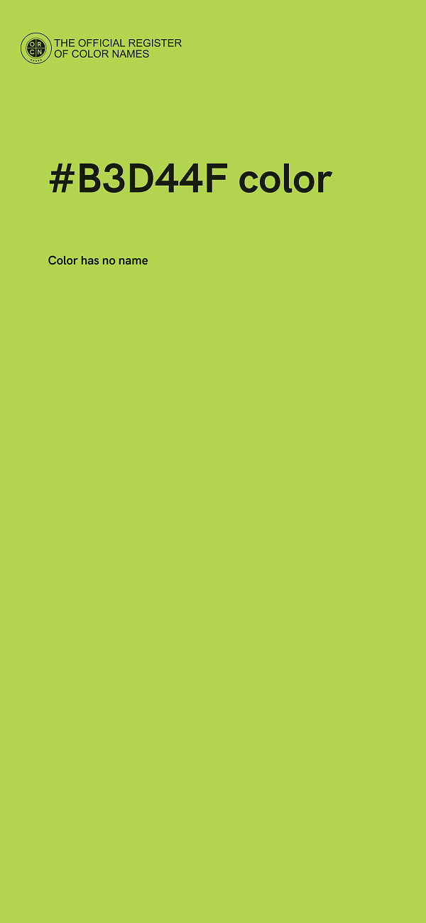 #B3D44F color image