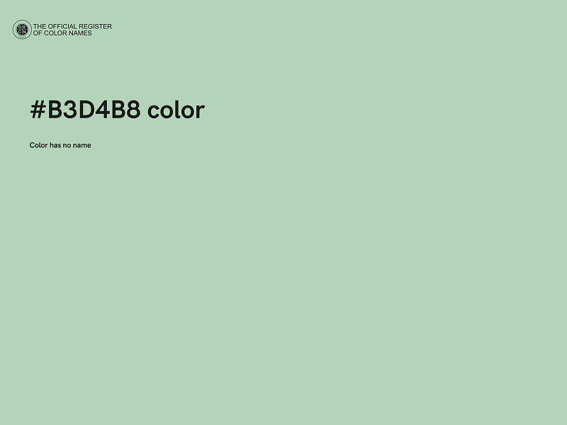 #B3D4B8 color image