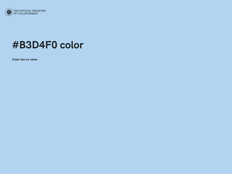 #B3D4F0 color image