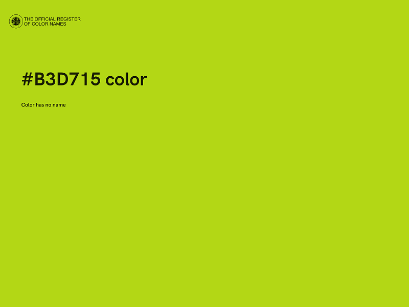 #B3D715 color image