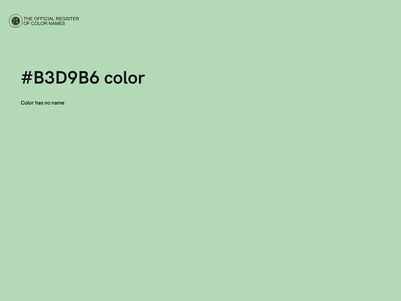 #B3D9B6 color image