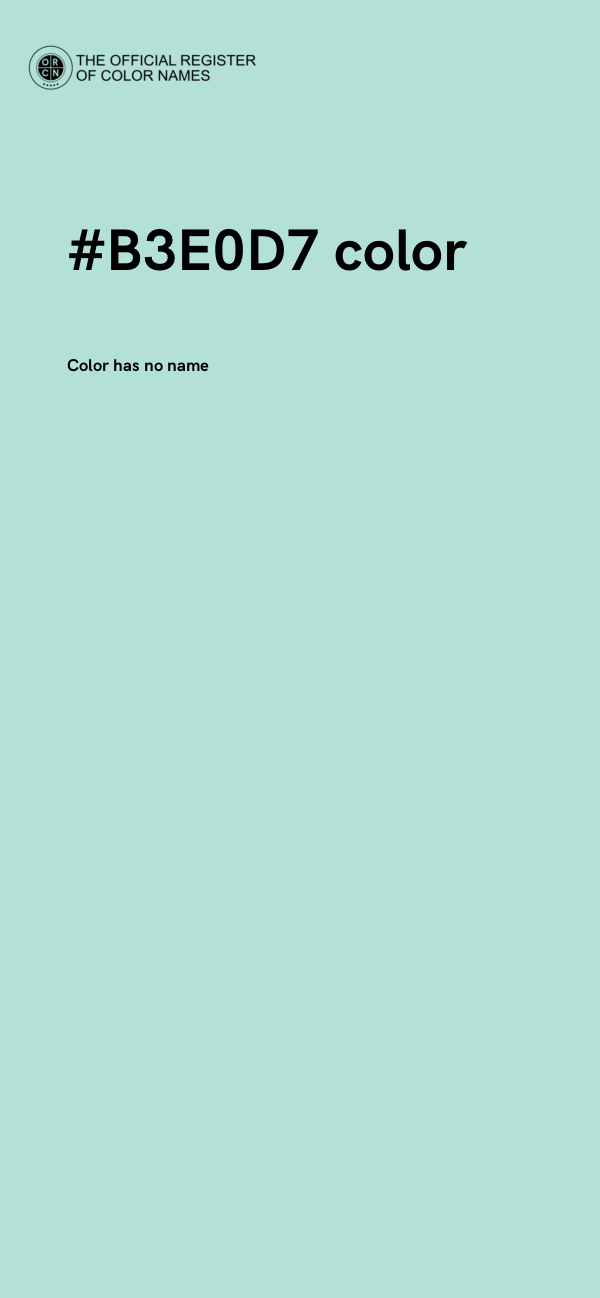 #B3E0D7 color image