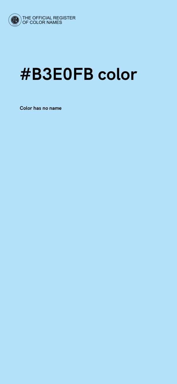 #B3E0FB color image