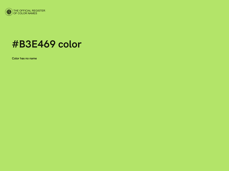 #B3E469 color image