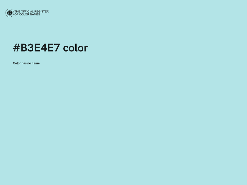 #B3E4E7 color image