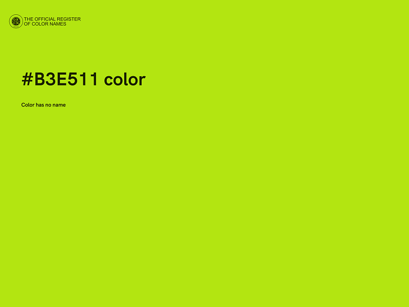 #B3E511 color image