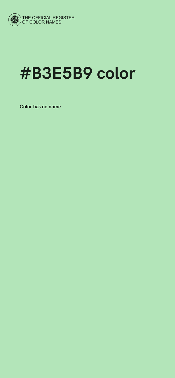 #B3E5B9 color image