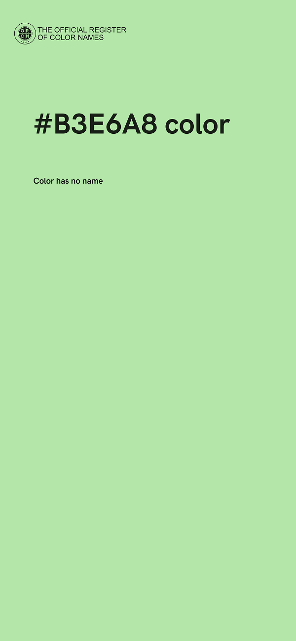 #B3E6A8 color image