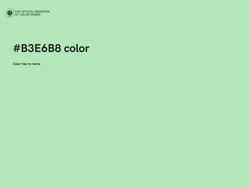 #B3E6B8 color image