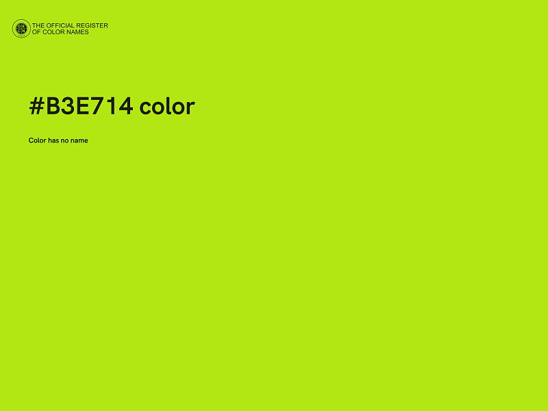 #B3E714 color image