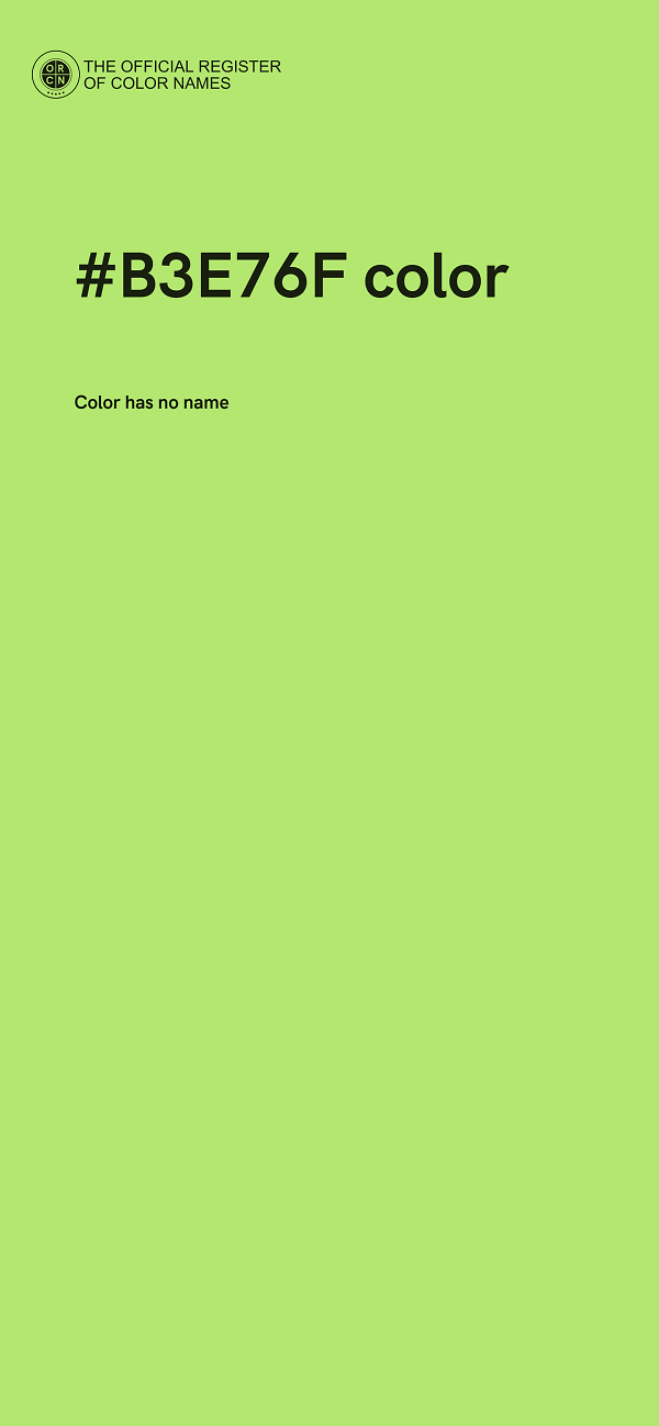 #B3E76F color image