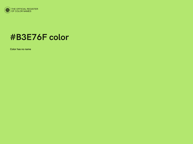 #B3E76F color image