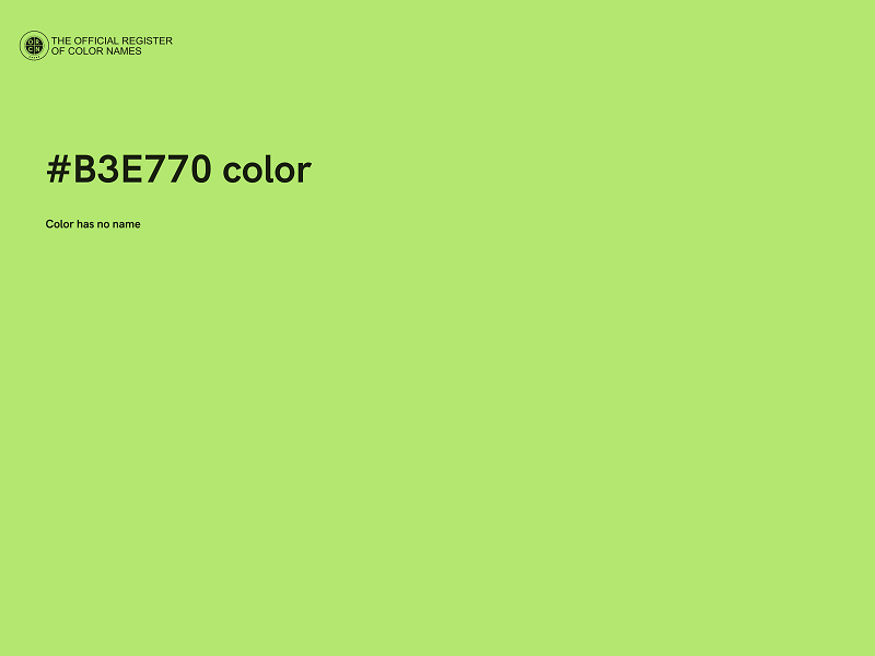 #B3E770 color image