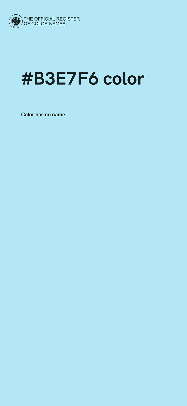 #B3E7F6 color image