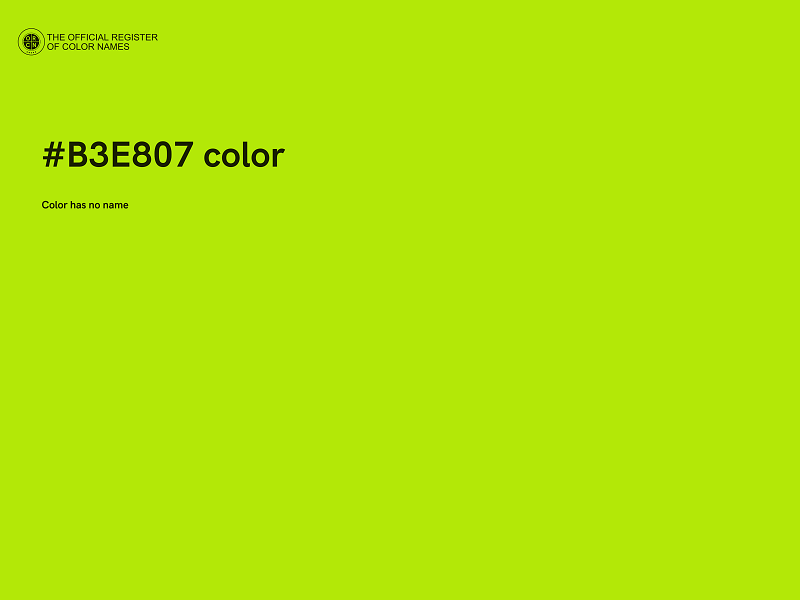 #B3E807 color image