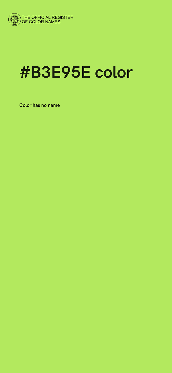 #B3E95E color image