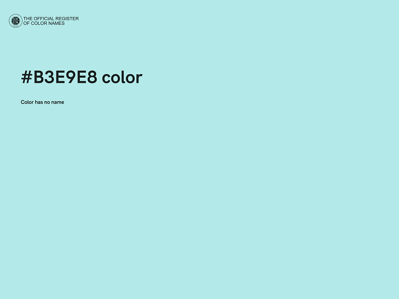 #B3E9E8 color image