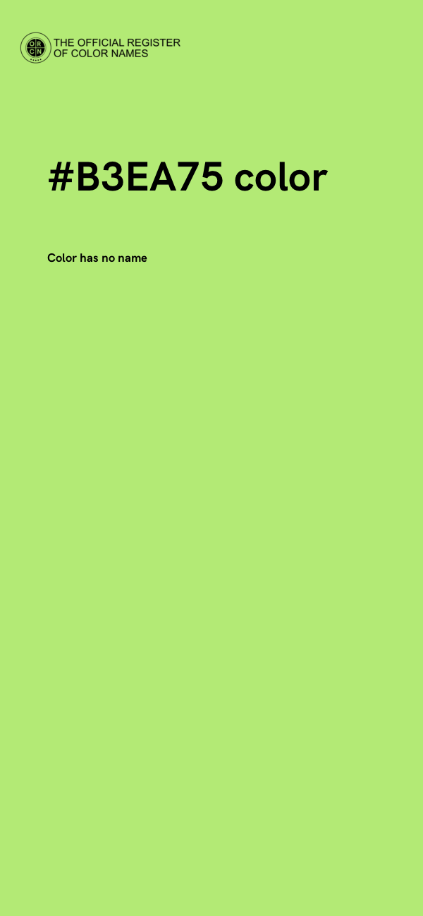 #B3EA75 color image
