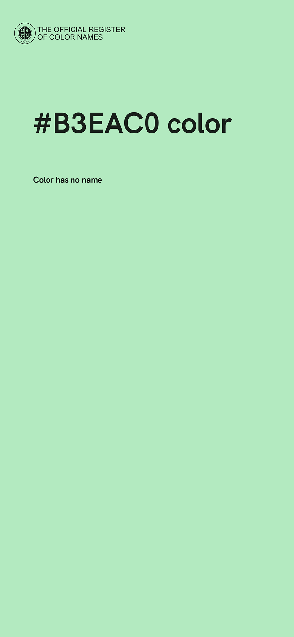 #B3EAC0 color image