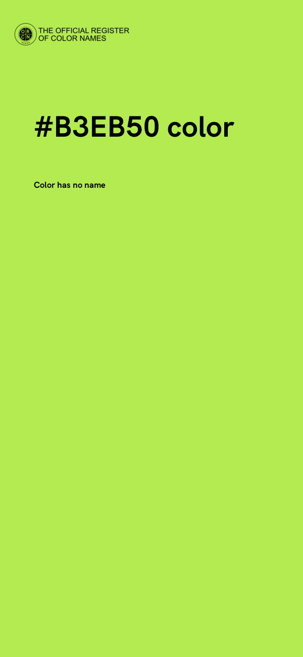 #B3EB50 color image