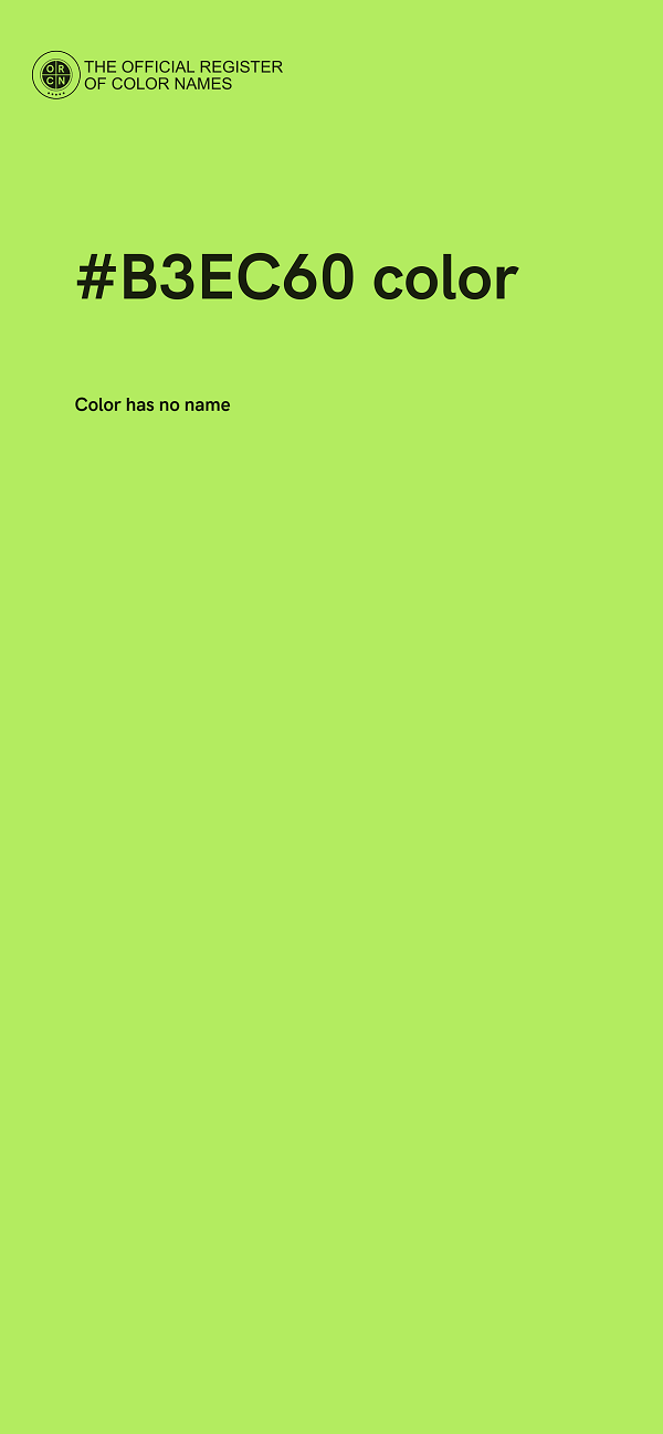 #B3EC60 color image