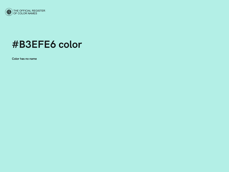 #B3EFE6 color image