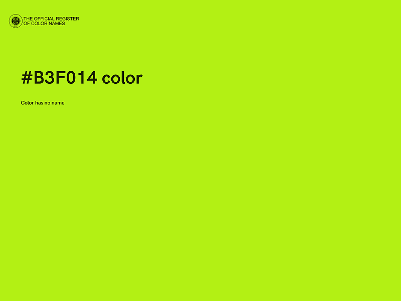 #B3F014 color image