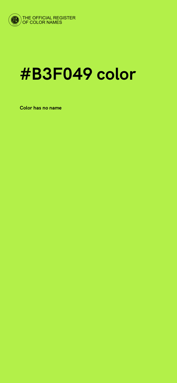 #B3F049 color image