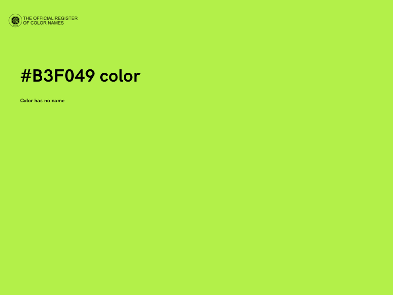 #B3F049 color image