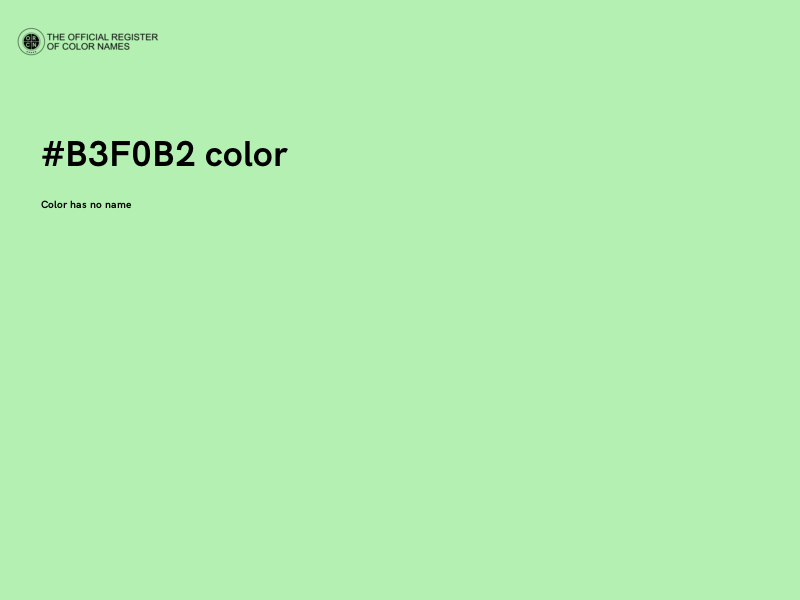 #B3F0B2 color image