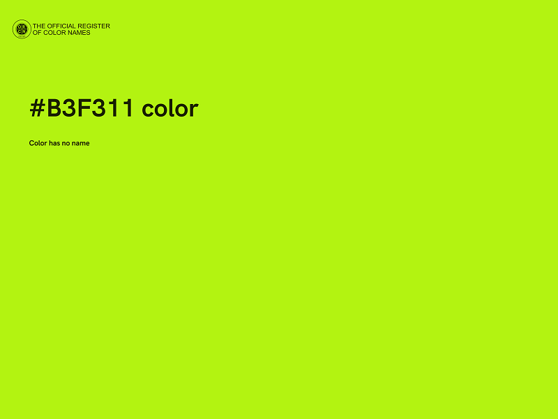 #B3F311 color image