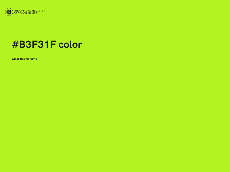 #B3F31F color image