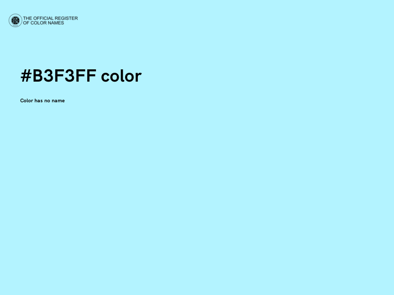 #B3F3FF color image