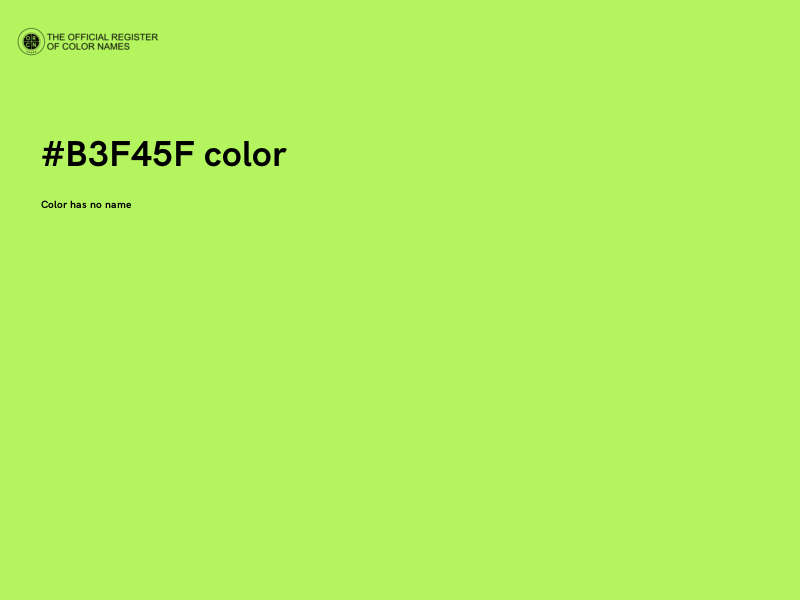 #B3F45F color image